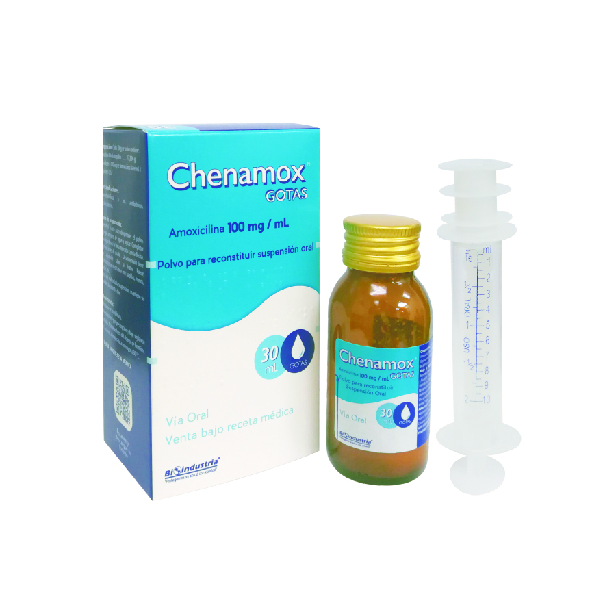 Chenamox 100mg bioindustria en gotas fresa 462665