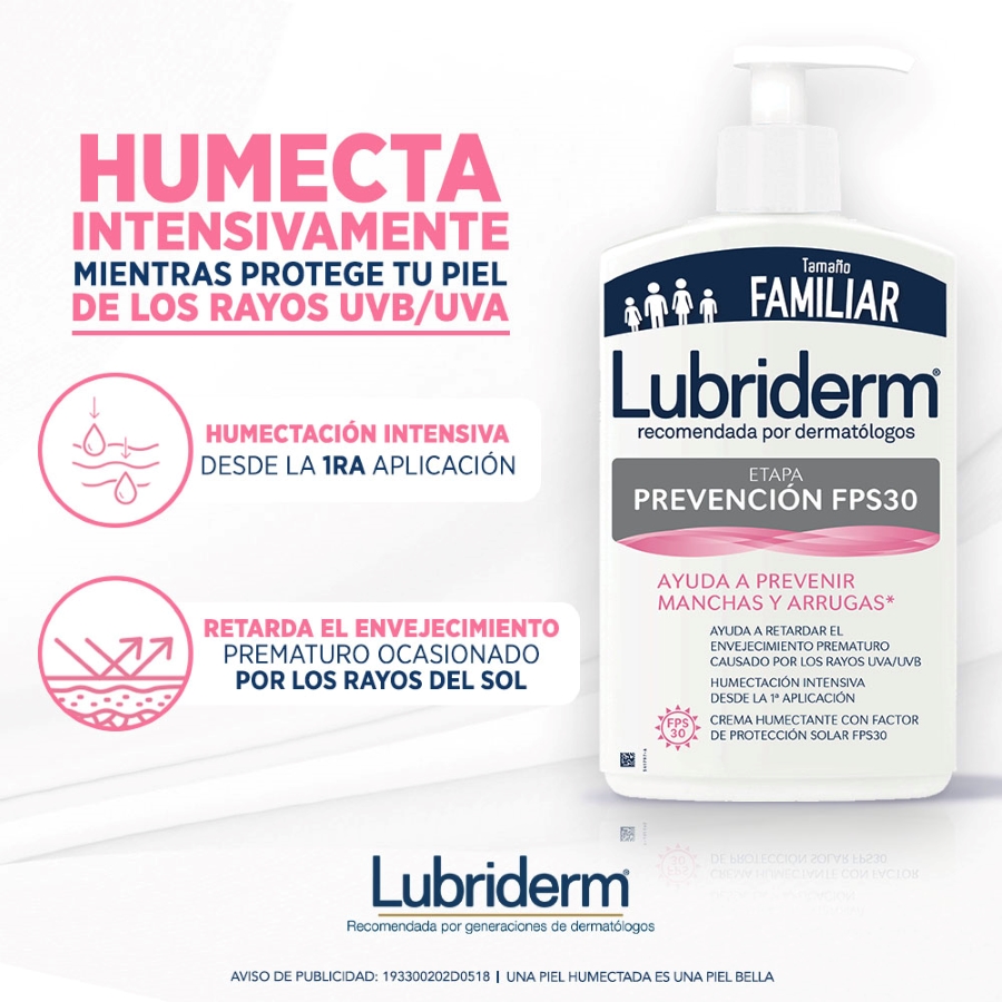 Crema lubriderm etapa prevención fps 30 750 ml 462670