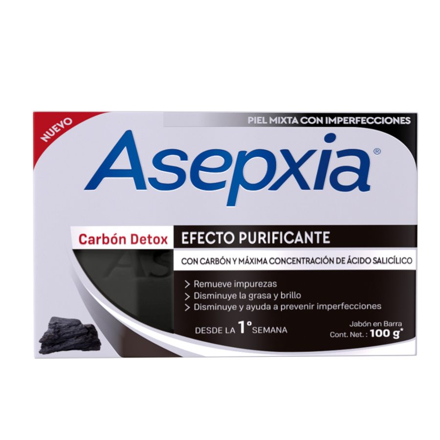 Jabón en barra asepxia carbón detox 100 g 462675