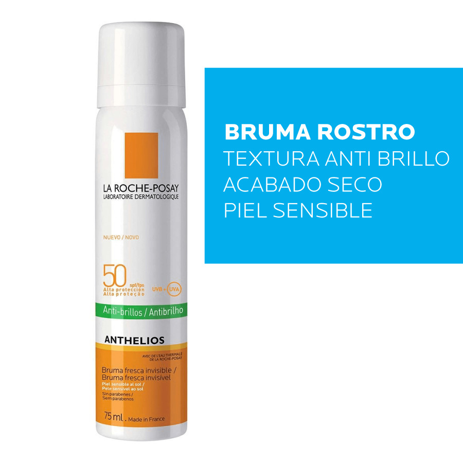 Bloqueador la roche-posay anthelios bruma rostro spf50 fps 50 75 ml 462724