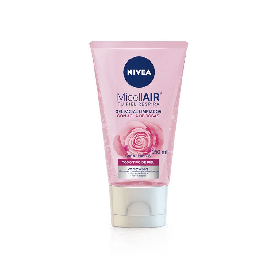 Gel limpiador facial nivea micellair rose 150 ml 462887