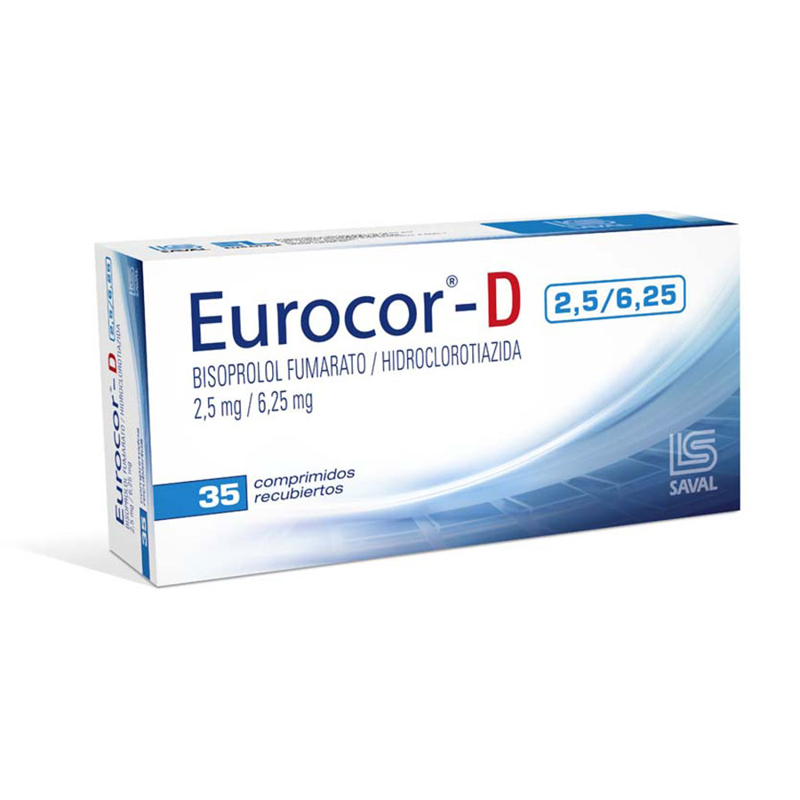 Eurocor 2.5/6.25mg ecuaquimica - saval comprimidos recubiertos 462902