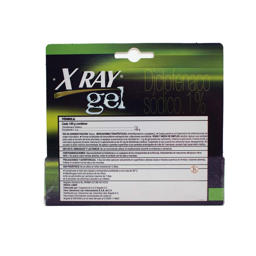 Gel tópico x ray 1 g 30 g 462959