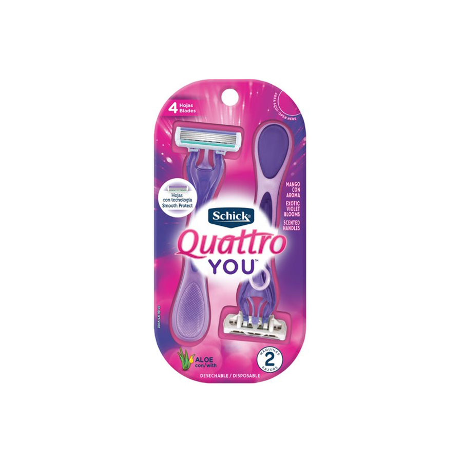 Afeitadora schick quattro you mujer 2 maquinillas x 1 463091