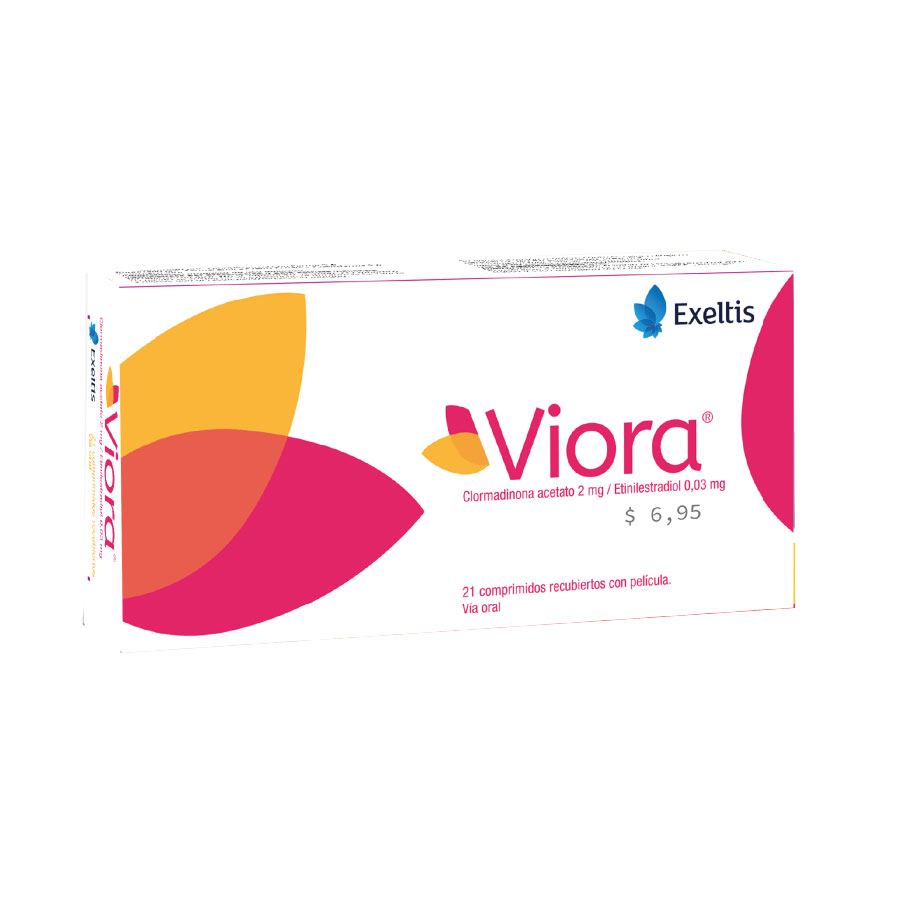 Viora 2/0.03mg exeltisfarma comprimido recubierto hormonal 463318