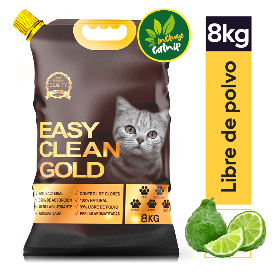 Arena para gato easy clean gold bergamota 8 kg 463574