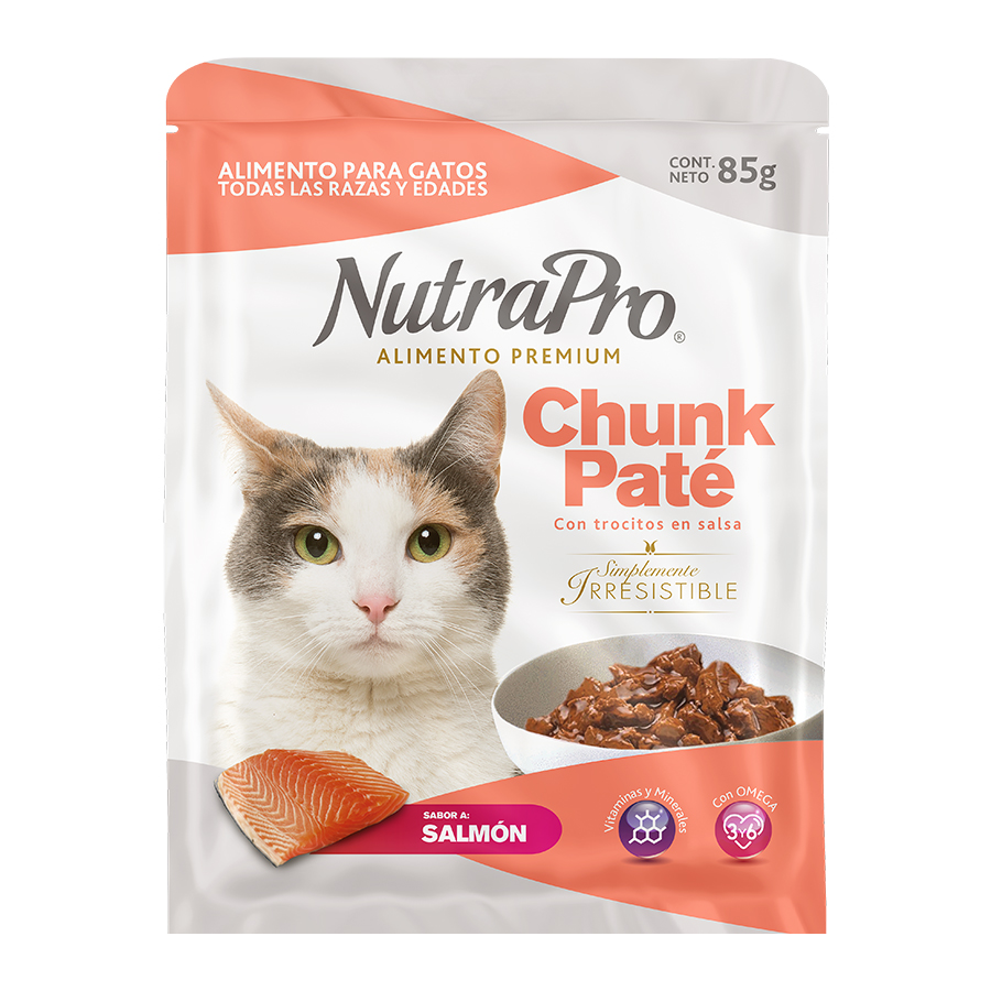 Alimento para gatos nutrapro salmón 85gr 463667