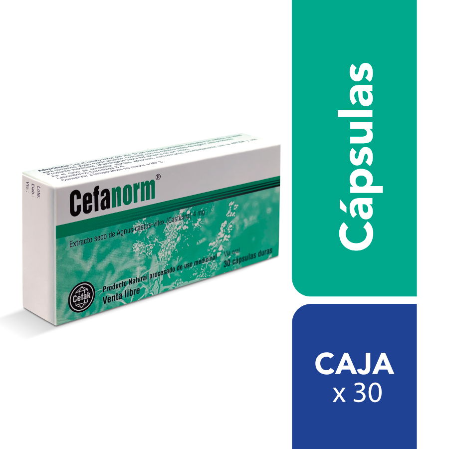 Alivio menstrual cefanorm 4 mg cápsulas x 30 463853