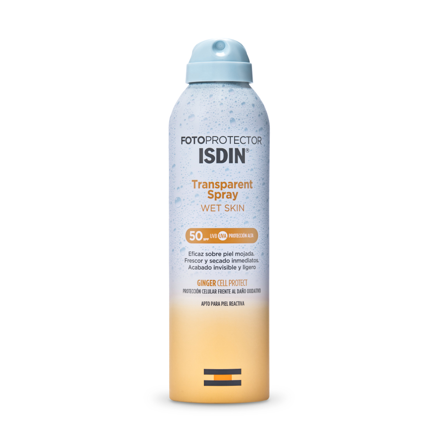 Isdin fotoprotector solar transparent spray wet skin fps 50 250ml 463854