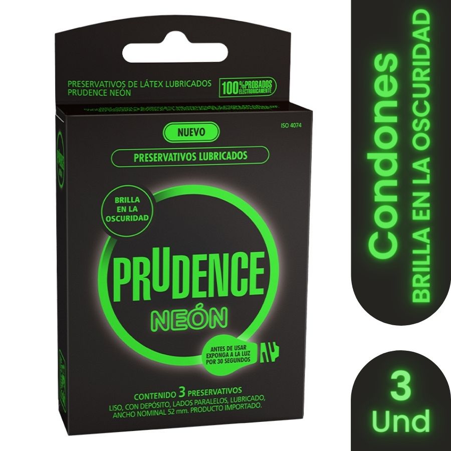 Preservativo prudence neón x 3 464113