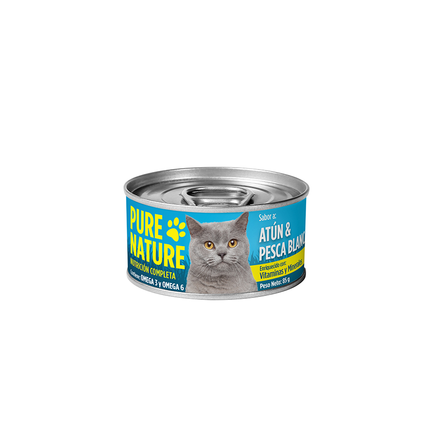 Alimento para gato pure nature at-pesc 85 g 464165