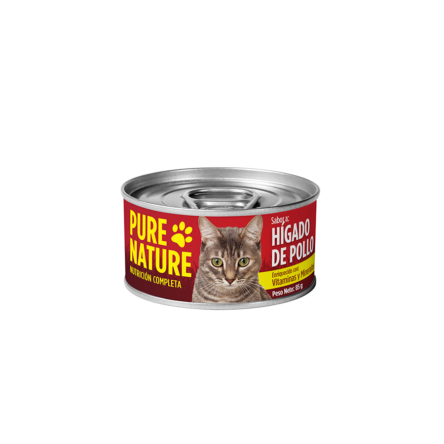 Alimento para gato pure nature hig-pollo 85 g 464166