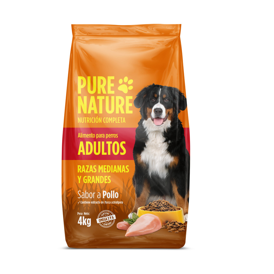 Alimento para perro nature adu m/g pollo 4 kg 464187