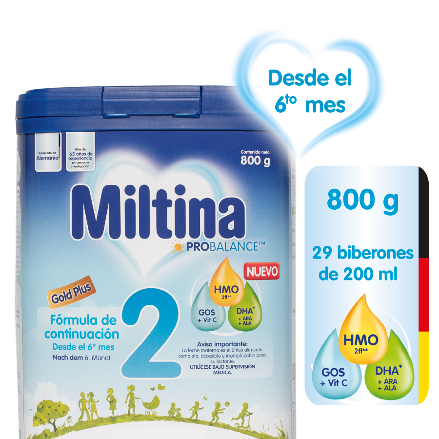 Fórmula infantil miltina  2 gold plus 800 gr 464777